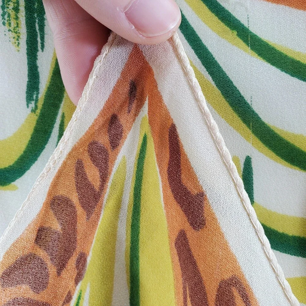 Peter Todd Mitchell Scarf Jungle Animal Print Vintage Leopard Native Tiger
